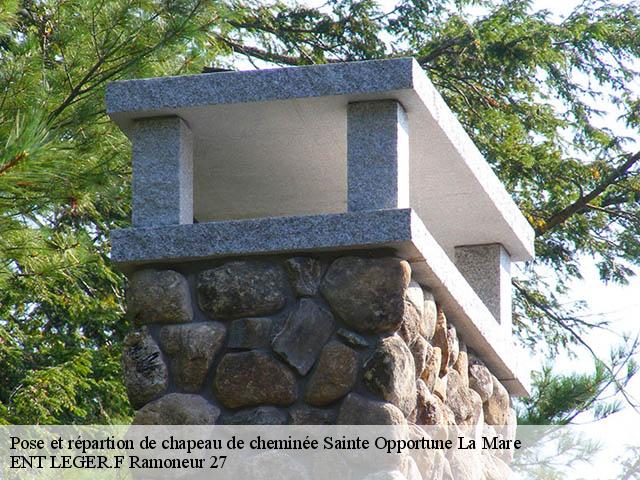 Pose et répartion de chapeau de cheminée  sainte-opportune-la-mare-27680 ENT LEGER.F Ramoneur 27